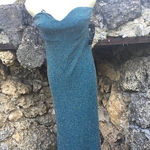 Trixxi Women's Strapless Prom Rhinestone Sparkle Cocktail Dress Gown Large